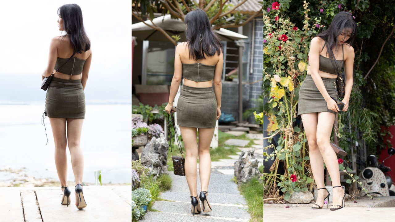 范家辉旅拍作品 第四篇：绿色短裙美女